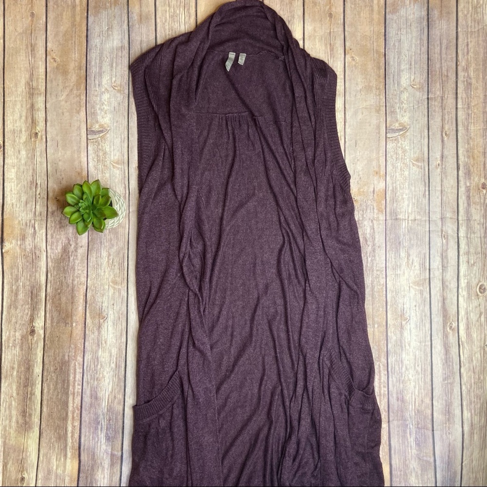 Caslon Sleeveless Open Front Cardigan Sz. L
